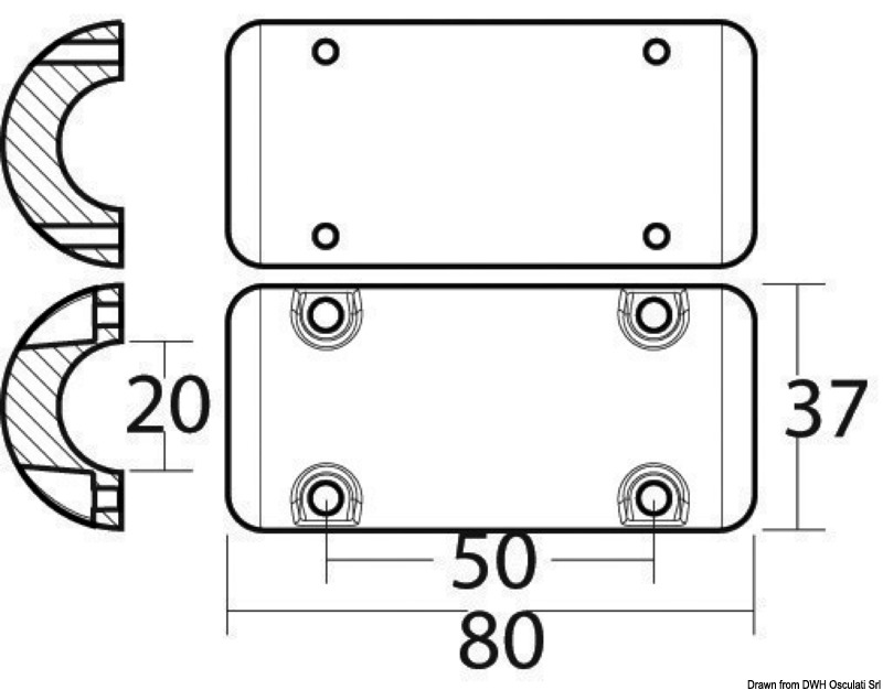 Aluminium spare anode orig. ref. 140629