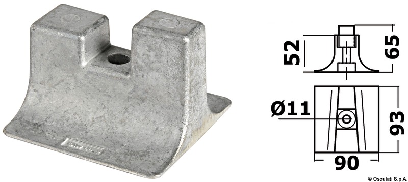 Aluminium anode for Yamaha 300/350 HP