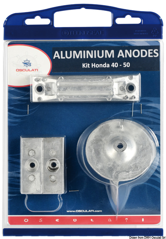 Zinc anode kit for Honda outboards 40/50 HP