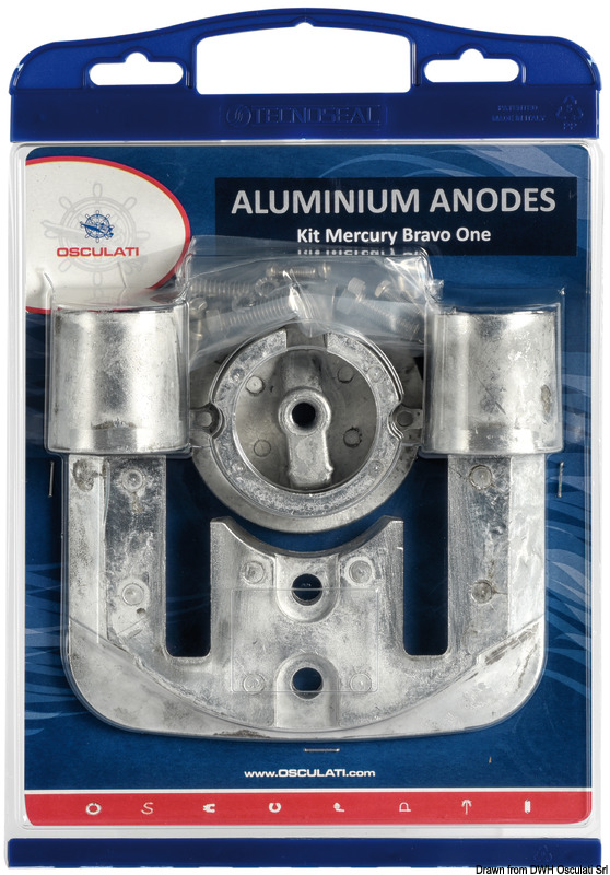 Anode kit Bravo I aluminium