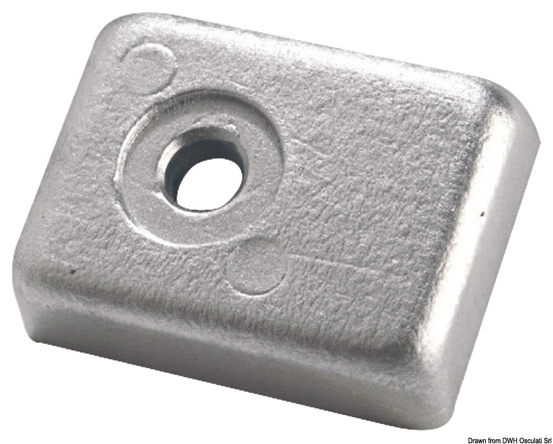 Zinc leg anode plate for 40/50 HP 4-stoke