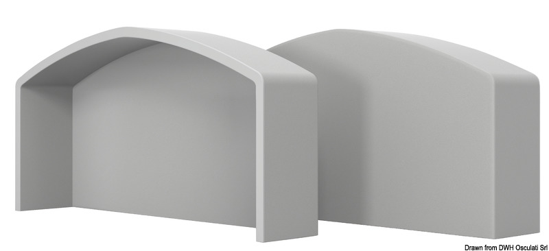 QBE 65 end cap grey RAL 7047