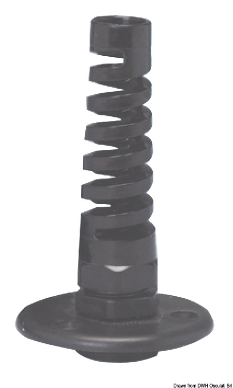 Bulkhead cross kit black nylon SS flange