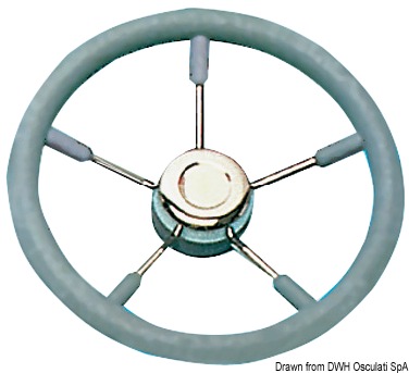 Soft polyurethane steering wheel grey 350 mm