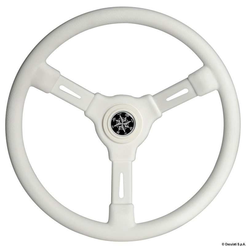 3-spoke steering wheel white 355 mm
