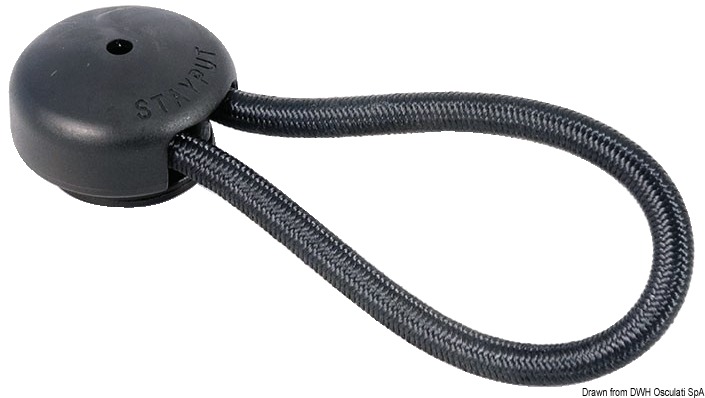Elastic hook black 80 mm - 1 pc.