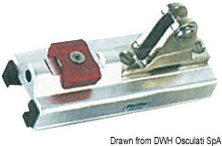 Fixed fork bracket for rail 25x4 mm
