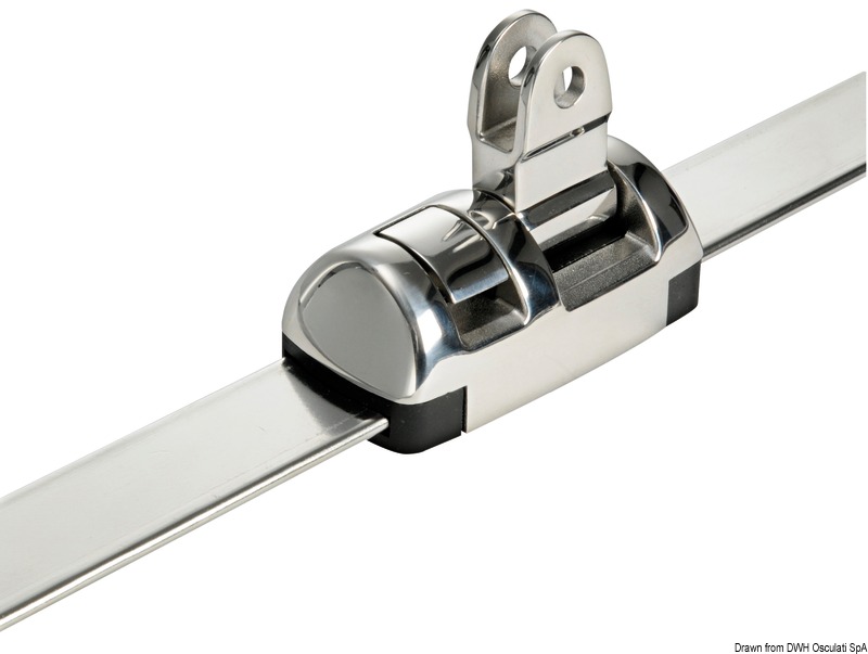 High-resistance traveller AISI316 180° articulated