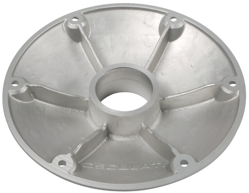Spare support polished anodized aluminium Ø 165mm