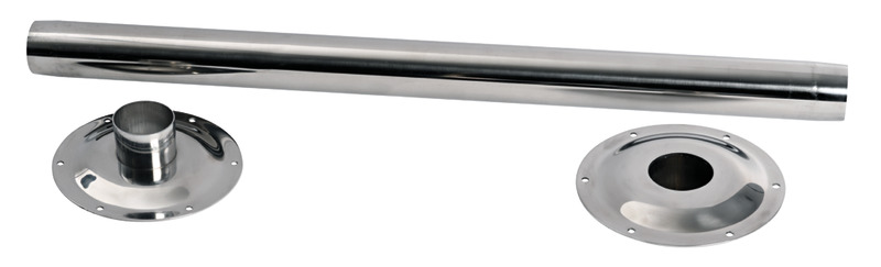 Polished SS table pedestal 670 mm
