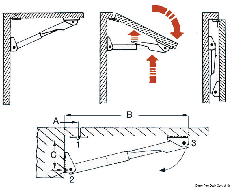 Arm for Rakego foldable arm 120 kg 28/50 mm