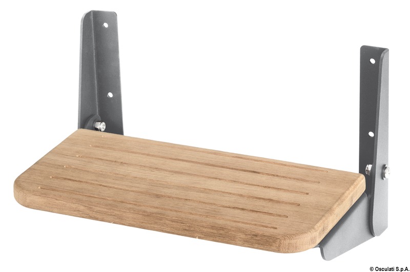 Foldable footrest board teak step