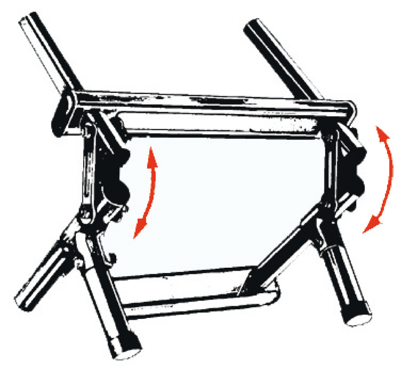 Foldable ladder AISI316 standard 3 steps