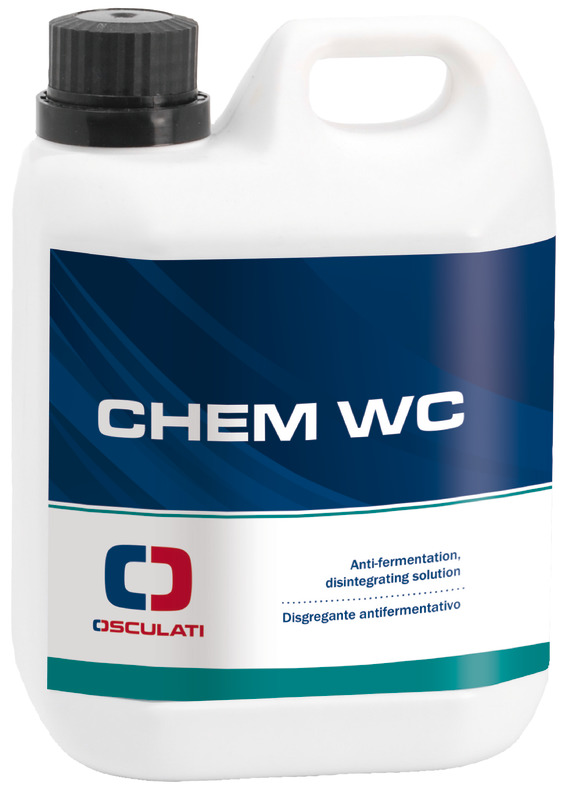 Disintegrating product for chemical toilets