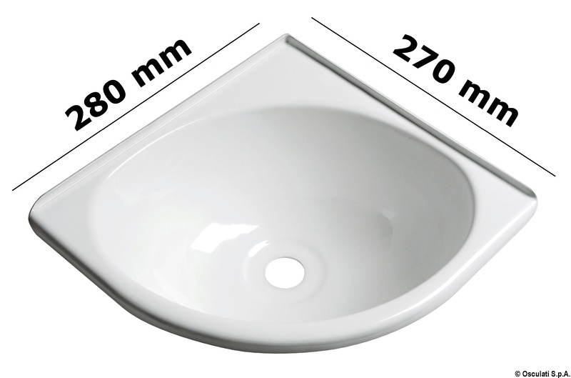 Angle sink white ABS