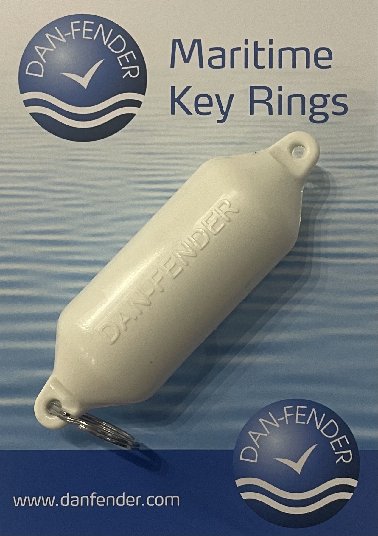 Dan-Fender Key Ring white