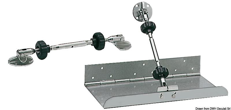 Mechanical set for trim flaps