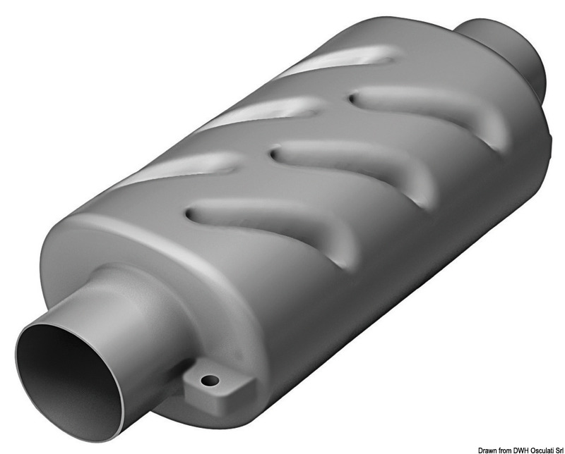 Horizontal silencer 100 mm