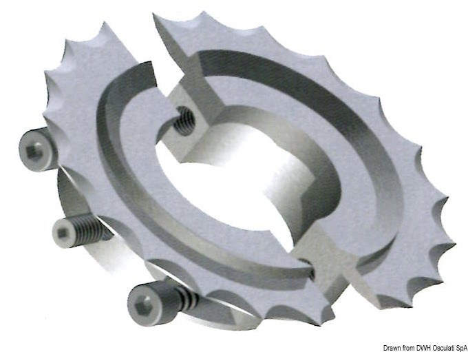 SS line clamp cutter axis Ø 25 mm outer Ø 80 mm
