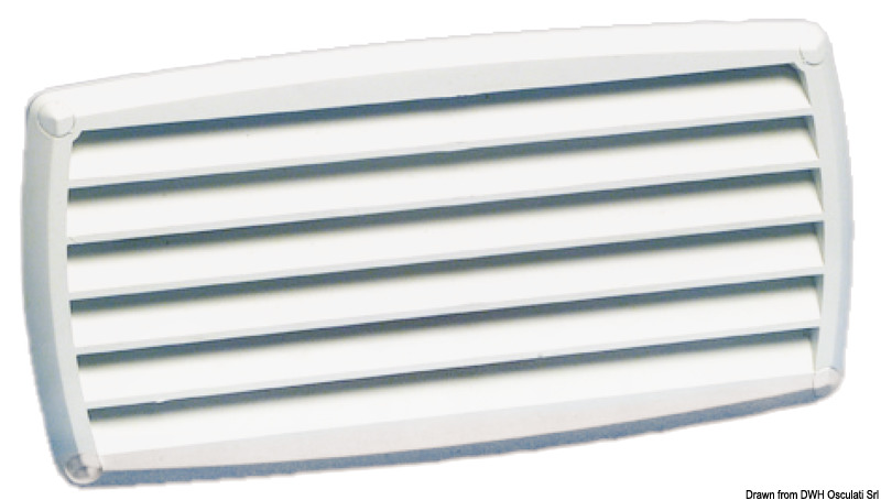 ABS louvred vent white 201x101 mm