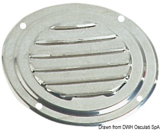 Round lowred vent polished SS Ø 102mm +fly screen