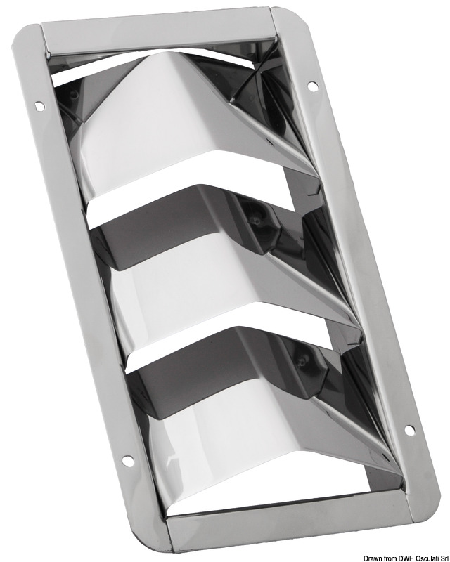 Louvre vent f. engine bays 205x114 mm