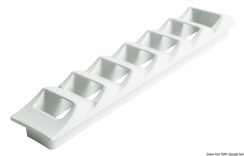 Side louvred vent chromed ABS white