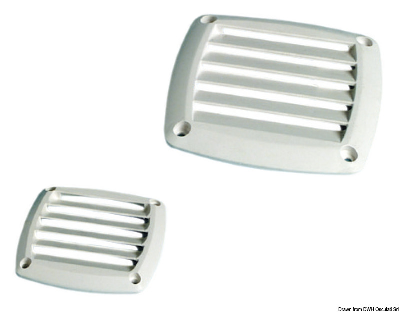 ABS air grid 125 x 125 mm white