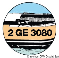 Self-adhesif plastic G black 20cm