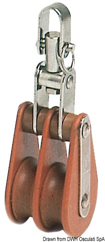 Tufnol HYE block 2 pulleys 8x30mm TW