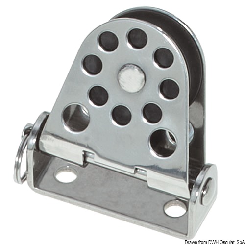 Vertical pivoting block Ø 28 mm for lines 4 mm