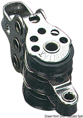 SS mini-block triple w/becket 17x5