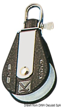 Plastinox block 1pulley swivel or fixed head 12x56