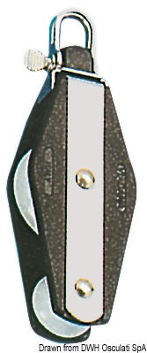 Plastinox violin block 2pulleys 8x34