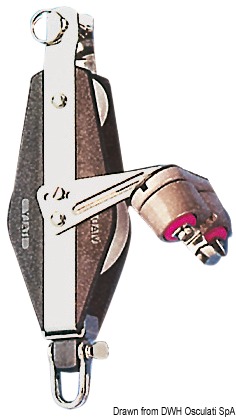 Plastinox violin block 2pulleys 12x56 w/cam and becket