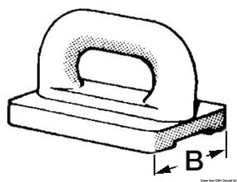 Nylon mainsail slide 24 mm