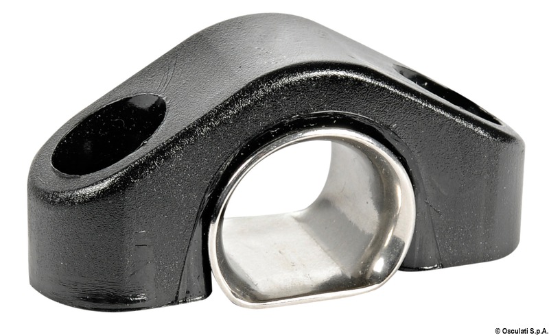 Black nylon sheet fairlead w/renforcement 13 mm
