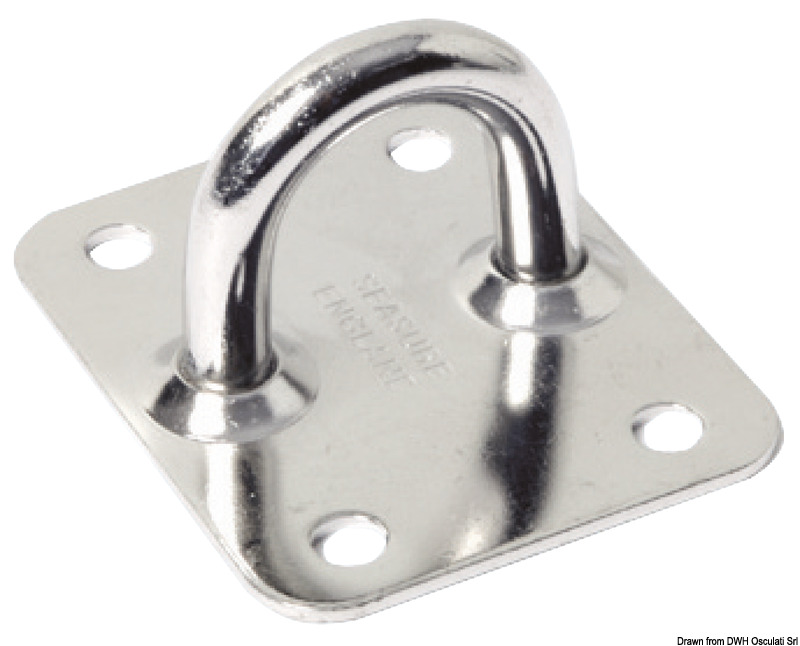 SS plate with eye 50x40 mm