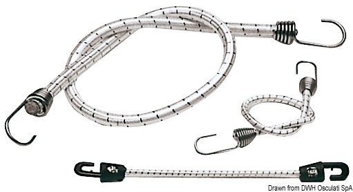 Shock cord+ SS hook 50 cm x 8 mm