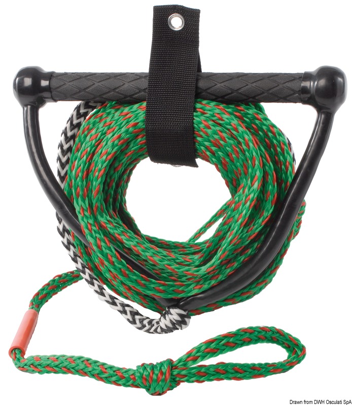 Bi-coloured tow rope high-visibility