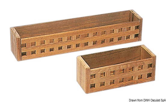 Multipurpose teak container 250x100x100 mm