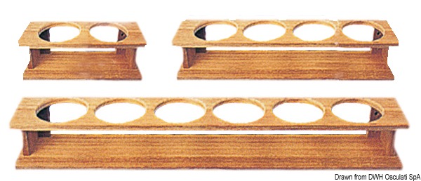 Teak glass holder 600x87x90 mm