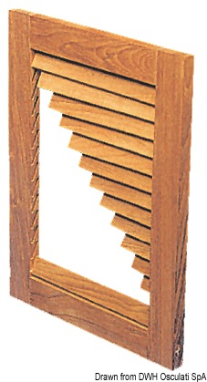 Teak head profile 45x22mm 121 cm