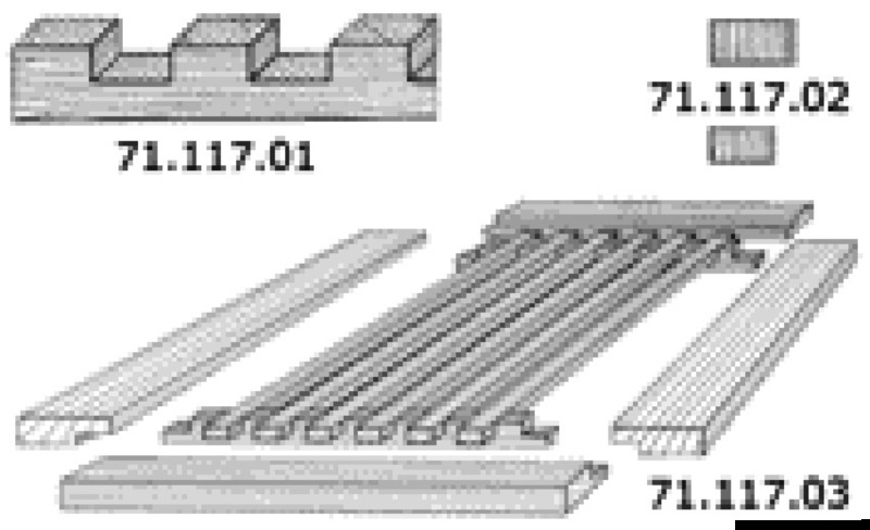 Teak mounting pins