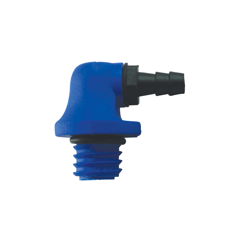 90° elbow fuel return connector for fuel tanks 44624