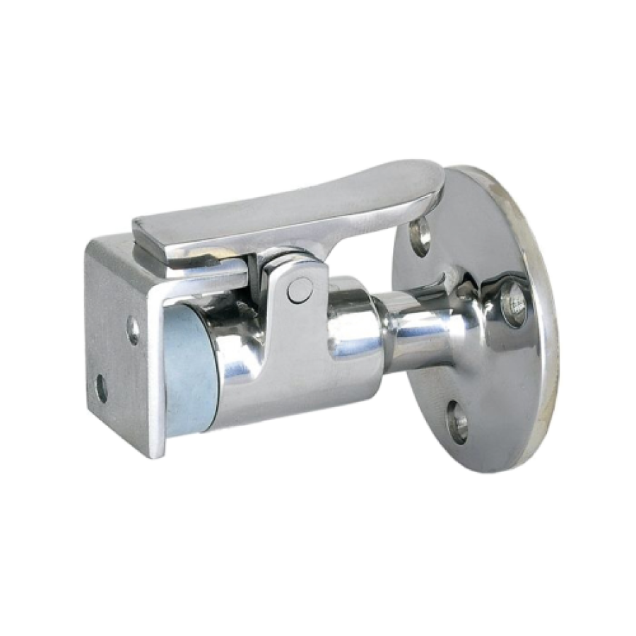 Door holder S.S. with rubber bumper stop A=61mm B=17mm C=50mm D=30mm