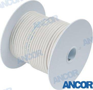 100' tinned copper wire 12 awg (3mm²) white 30m