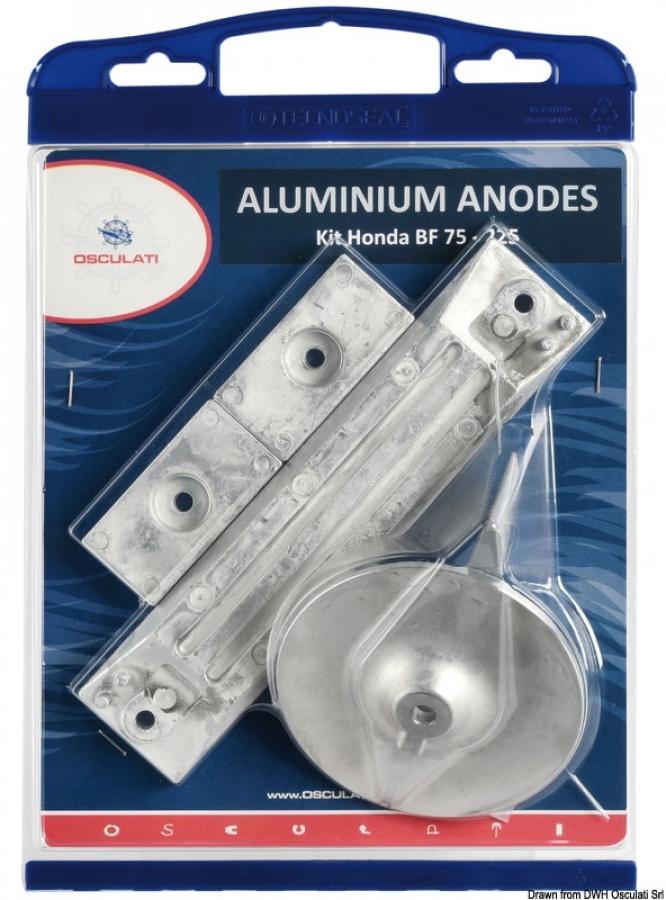 Aluminium anode kit for Honda outboards 75-225 HP