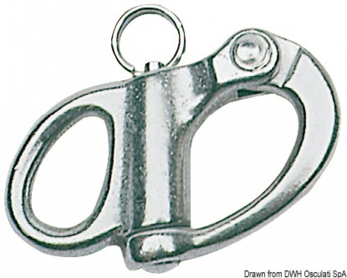 Fast shackle for spinnaker L-66mm AISI316 A-16mm B-12mm
