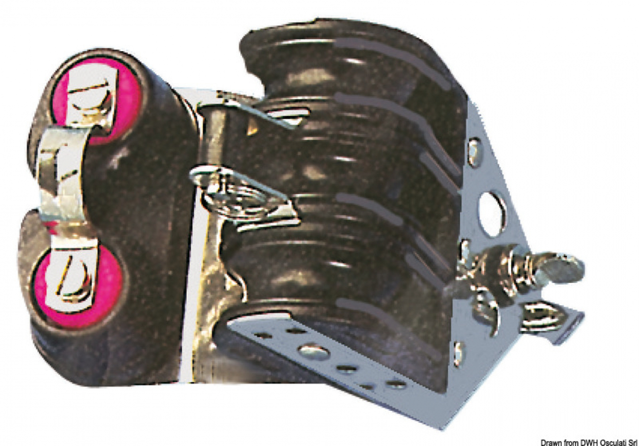 Block 3 pulleys d6mm L100kg B700kg VIADANA